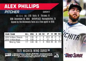 2021 Choice Wichita Wind Surge #17 Alex Phillips Back