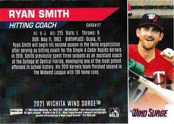 2021 Choice Wichita Wind Surge #27 Ryan Smith Back