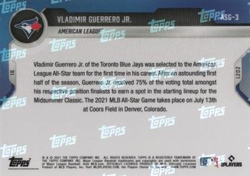 2021 Topps Now All-Star Game #ASG-3 Vladimir Guerrero Jr. Back