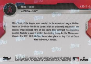 2021 Topps Now All-Star Game #ASG-11 Mike Trout Back