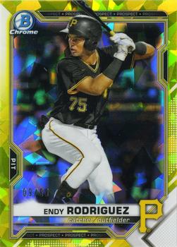 2021 Bowman Draft Sapphire Edition - Yellow #BDC-168 Endy Rodriguez Front