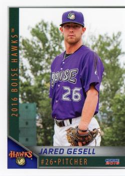 2016 Choice Boise Hawks #7 Jared Gesell Front