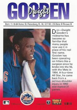 1993 Triple Play - Nicknames #6 Dwight Gooden Back