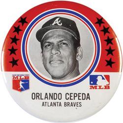1969 MLB Player Association Pins #NNO Orlando Cepeda Front