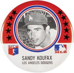 1969 MLB Player Association Pins #NNO Sandy Koufax Front
