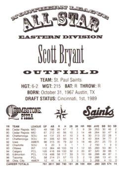 1997 Northern League All-Stars #NNO Scott Bryant Back