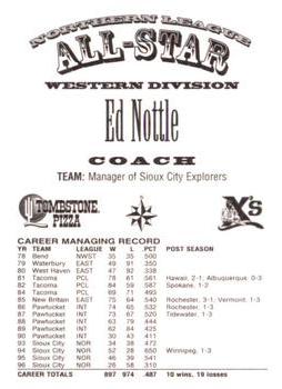 1997 Northern League All-Stars #NNO Ed Nottle Back