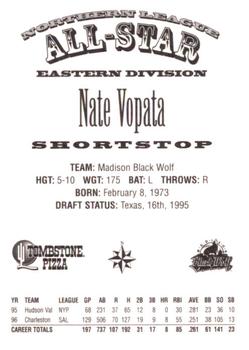 1997 Northern League All-Stars #NNO Nate Vopata Back