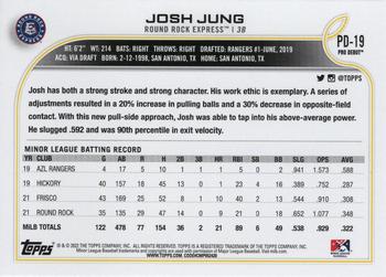 2022 Topps Pro Debut #PD-19 Josh Jung Back