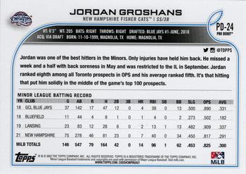 2022 Topps Pro Debut #PD-24 Jordan Groshans Back