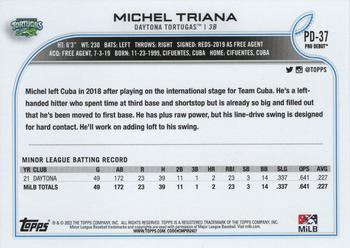 2022 Topps Pro Debut #PD-37 Michel Triana Back
