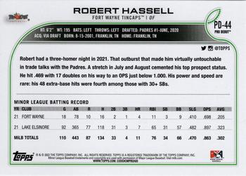 2022 Topps Pro Debut #PD-44 Robert Hassell Back