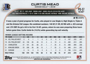2022 Topps Pro Debut #PD-57 Curtis Mead Back