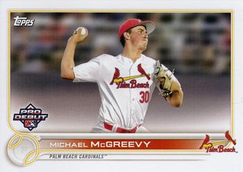 2022 Topps Pro Debut #PD-60 Michael McGreevy Front