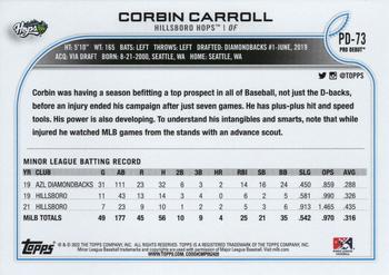 2022 Topps Pro Debut #PD-73 Corbin Carroll Back