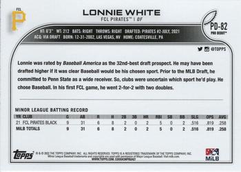 2022 Topps Pro Debut #PD-82 Lonnie White Back