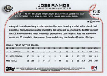 2022 Topps Pro Debut #PD-85 Jose Ramos Back