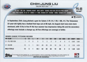 2022 Topps Pro Debut #PD-89 Chih-Jung Liu Back
