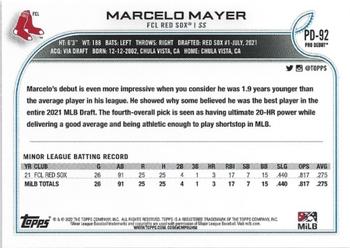 2022 Topps Pro Debut #PD-92 Marcelo Mayer Back