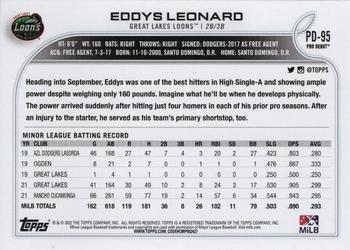 2022 Topps Pro Debut #PD-95 Eddys Leonard Back