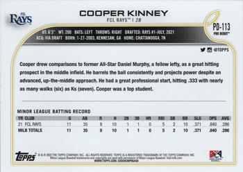 2022 Topps Pro Debut #PD-113 Cooper Kinney Back