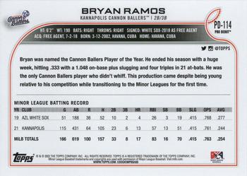 2022 Topps Pro Debut #PD-114 Bryan Ramos Back