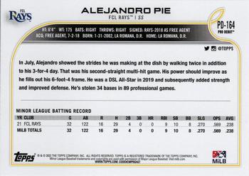2022 Topps Pro Debut #PD-164 Alejandro Pie Back