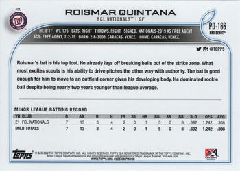 2022 Topps Pro Debut #PD-166 Roismar Quintana Back