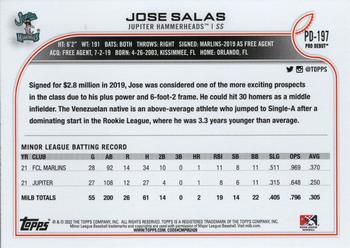 2022 Topps Pro Debut #PD-197 Jose Salas Back