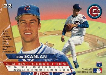 1993 Ultra #22 Bob Scanlan Back