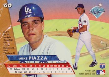 1993 Ultra #60 Mike Piazza Back