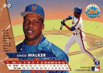 1993 Ultra #80 Chico Walker Back