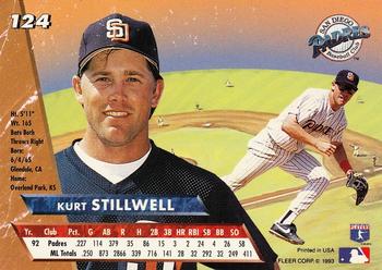 1993 Ultra #124 Kurt Stillwell Back