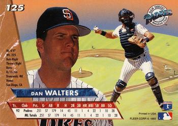 1993 Ultra #125 Dan Walters Back