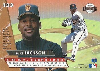 1993 Ultra #133 Mike Jackson Back