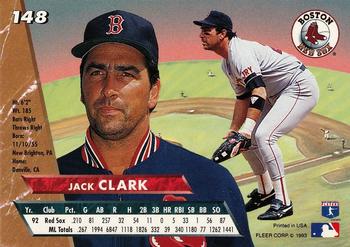 1993 Ultra #148 Jack Clark Back