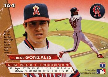 1993 Ultra #164 Rene Gonzales Back
