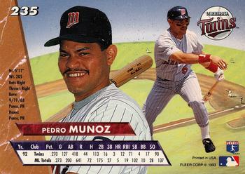 1993 Ultra #235 Pedro Munoz Back