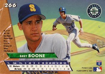 1993 Ultra #266 Bret Boone Back