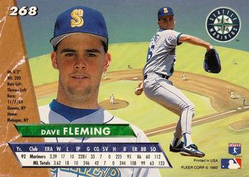 1993 Ultra #268 Dave Fleming Back