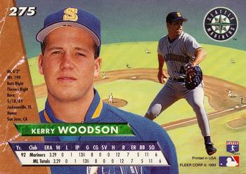 1993 Ultra #275 Kerry Woodson Back