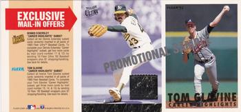 1993 Ultra #NNO / 10 / 10 Exclusive Mail-In Offers / Dennis Eckersley / Tom Glavine Front