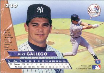 1993 Ultra #240 Mike Gallego Back