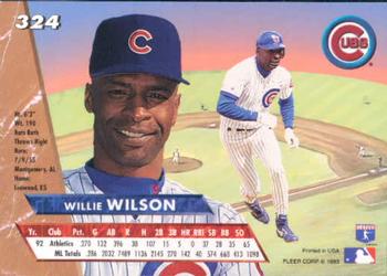 1993 Ultra #324 Willie Wilson Back