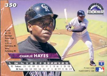1993 Ultra #350 Charlie Hayes Back
