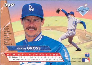 1993 Ultra #399 Kevin Gross Back