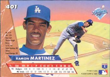 1993 Ultra #401 Ramon Martinez Back