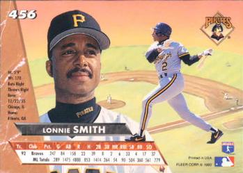 1993 Ultra #456 Lonnie Smith Back