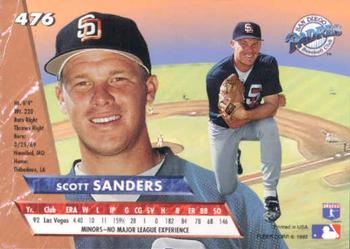 1993 Ultra #476 Scott Sanders Back