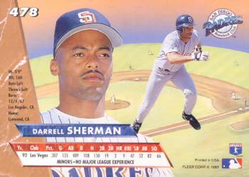 1993 Ultra #478 Darrell Sherman Back
